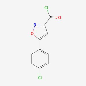 molecular formula C10H5Cl2NO2 B1309074 5-(4-Chlorophenyl)isoxazole-3-carbonyl chloride CAS No. 50872-45-2