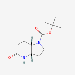 molecular formula C12H20N2O3 B13090751 cis-tert-Butyl 5-oxooctahydro-1H-pyrrolo[3,2-b]pyridine-1-carboxylate 