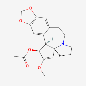 molecular formula C20H23NO5 B13090787 Cephalotaxine, acetate (ester) 