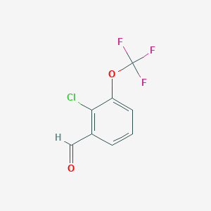 molecular formula C8H4ClF3O2 B13090827 2-Chloro-3-(trifluoromethoxy)benzaldehyde 