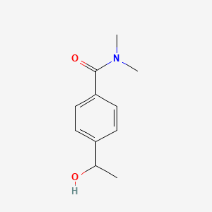 molecular formula C11H15NO2 B13090846 4-(1-Hydroxyethyl)-N,N-dimethylbenzamide 