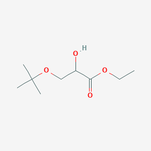 molecular formula C9H18O4 B13090858 Ethyl 3-(tert-butoxy)-2-hydroxypropanoate 