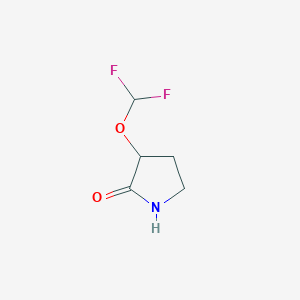 molecular formula C5H7F2NO2 B13090873 3-(Difluoromethoxy)pyrrolidin-2-one 