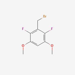 molecular formula C9H9BrF2O2 B13090925 3-(Bromomethyl)-2,4-difluoro-1,5-dimethoxybenzene 