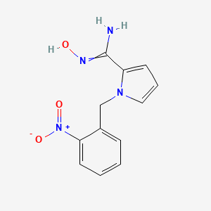 molecular formula C12H12N4O3 B1309093 N'-Hydroxy-1-[(2-nitrophenyl)methyl]pyrrole-2-carboximidamide 