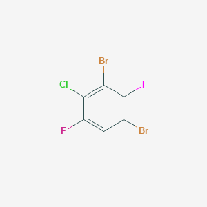 molecular formula C6HBr2ClFI B13090947 3-Chloro-2,6-dibromo-4-fluoroiodobenzene CAS No. 1160574-82-2