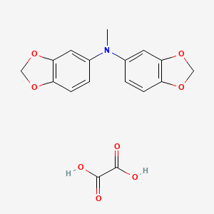molecular formula C17H15NO8 B13091128 N-(Benzo[d][1,3]dioxol-5-yl)-N-methylbenzo[d][1,3]dioxol-5-amine oxalate 