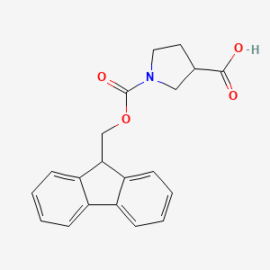molecular formula C20H19NO4 B1309130 Fmoc-1-吡咯烷-3-羧酸 CAS No. 885951-89-3