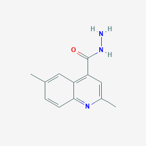 molecular formula C12H13N3O B1309137 2,6-Dimethylquinoline-4-carbohydrazide CAS No. 613656-68-1