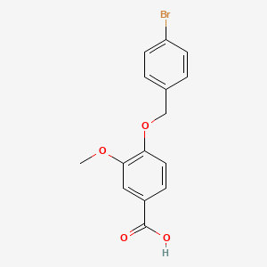 molecular formula C15H13BrO4 B1309138 4-[(4-溴苄基)氧]-3-甲氧基苯甲酸 CAS No. 113457-37-7