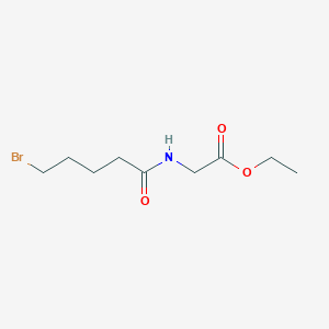 molecular formula C9H16BrNO3 B13091484 Ethyl(5-bromopentanoyl)glycinate 