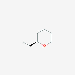 molecular formula C7H14O B13091487 2H-Pyran, 2-ethyltetrahydro-, (S)- CAS No. 87561-47-5