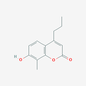 molecular formula C13H14O3 B1309153 7-羟基-8-甲基-4-丙基-2H-色满-2-酮 CAS No. 95184-99-9