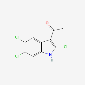 molecular formula C10H6Cl3NO B13091536 1-(2,5,6-trichloro-1H-indol-3-yl)ethanone CAS No. 800400-55-9