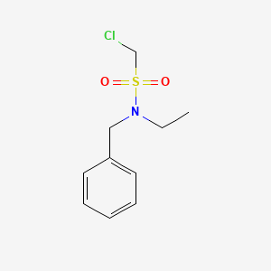 molecular formula C10H14ClNO2S B13091576 N-benzyl-1-chloro-N-ethylmethanesulfonamide 