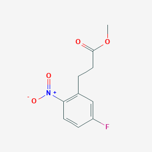molecular formula C10H10FNO4 B13091645 Methyl 3-(5-fluoro-2-nitrophenyl)propanoate 