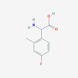 molecular formula C9H10FNO2 B1309174 4-Fluoro-2-methyl-DL-phenylglycine CAS No. 1039620-35-3