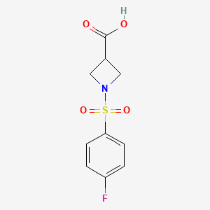 molecular formula C10H10FNO4S B1309176 1-(4-Fluorobenzenesulfonyl)azetidine-3-carboxylic acid CAS No. 866043-35-8