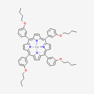 molecular formula C60H60CuN4O4 B13091765 Copper;5,10,15,20-tetrakis(3-butoxyphenyl)porphyrin-22,24-diide 