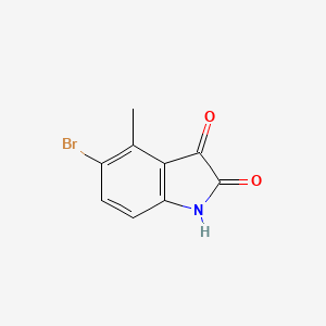 molecular formula C9H6BrNO2 B13091791 5-Bromo-4-methylindoline-2,3-dione 