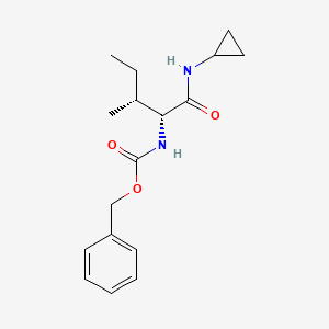 molecular formula C17H24N2O3 B13091797 Benzyl ((2R,3R)-rel-1-(cyclopropylamino)-3-methyl-1-oxopentan-2-yl)carbamate 