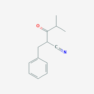 molecular formula C13H15NO B13091814 2-Benzyl-4-methyl-3-oxopentanenitrile 