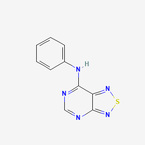 molecular formula C10H7N5S B13091827 N-phenyl[1,2,5]thiadiazolo[3,4-d]pyrimidin-7-amine CAS No. 6306-88-3