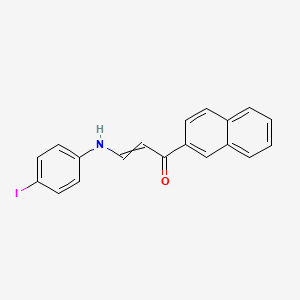 molecular formula C19H14INO B1309183 3-(4-Iodoanilino)-1-(2-naphthyl)-2-propen-1-one 