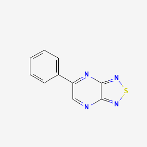 molecular formula C10H6N4S B13091837 5-Phenyl-[1,2,5]thiadiazolo[3,4-b]pyrazine CAS No. 112230-76-9