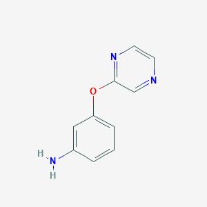 molecular formula C10H9N3O B1309185 3-(Pyrazin-2-yloxy)aniline CAS No. 633300-16-0