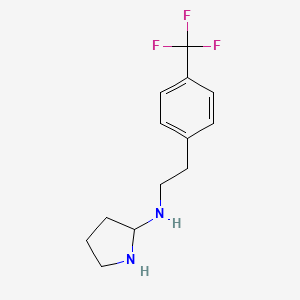 molecular formula C13H17F3N2 B13091860 N-[2-[4-(trifluoromethyl)phenyl]ethyl]pyrrolidin-2-amine 