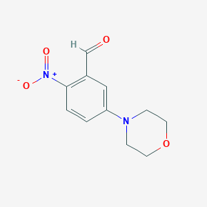 molecular formula C11H12N2O4 B1309195 5-Morpholino-2-nitrobenzaldehyde CAS No. 113259-81-7