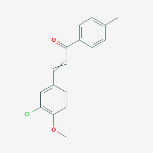 molecular formula C17H15ClO2 B1309205 (E)-3-(3-chloro-4-methoxyphenyl)-1-(4-methylphenyl)-2-propen-1-one 