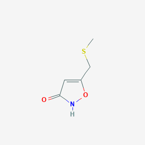 molecular formula C5H7NO2S B13092067 5-((methylthio)methyl)isoxazol-3(2H)-one CAS No. 89660-62-8