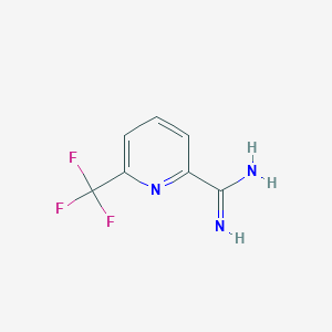molecular formula C7H6F3N3 B13092123 6-(Trifluoromethyl)picolinimidamide 