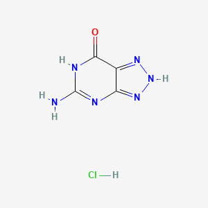 molecular formula C4H5ClN6O B13092183 8-Azaguanin-hydrochlorid 