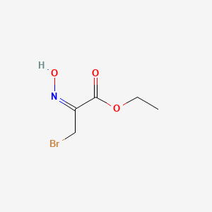 molecular formula C5H8BrNO3 B13092192 Ethyl 3-bromo-2-(hydroxyimino)propanoate 