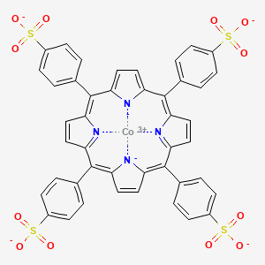 molecular formula C44H24CoN4O12S4-3 B13092237 cobalt(3+);4-[10,15,20-tris(4-sulfonatophenyl)porphyrin-22,24-diid-5-yl]benzenesulfonate 