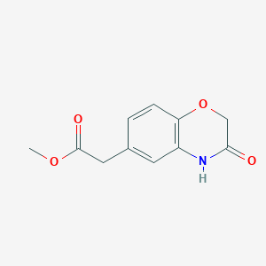 molecular formula C11H11NO4 B1309233 Methyl 2-(3-oxo-3,4-dihydro-2H-1,4-benzoxazin-6-yl)acetate CAS No. 866038-49-5