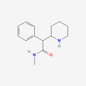 molecular formula C14H20N2O B13092368 N-Methyl-2-phenyl-2-(piperidin-2-yl)acetamide 