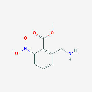 molecular formula C9H10N2O4 B13092407 Methyl 2-(aminomethyl)-6-nitrobenzoate 