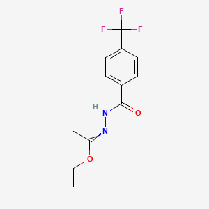 molecular formula C12H13F3N2O2 B1309241 ethyl N-[4-(trifluoromethyl)benzoyl]ethanehydrazonate 