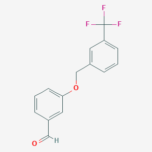 B1309244 3-{[3-(Trifluoromethyl)benzyl]oxy}benzaldehyde CAS No. 343604-08-0