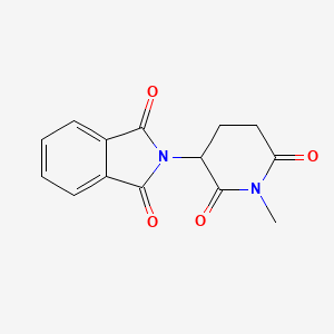 molecular formula C14H12N2O4 B13092547 Glutarimide, N-methyl-2-phthalimido- CAS No. 42472-93-5