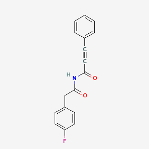 molecular formula C17H12FNO2 B13092563 N-(2-(4-Fluorophenyl)acetyl)-3-phenylpropiolamide 