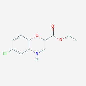 molecular formula C11H12ClNO3 B1309260 ethyl 6-chloro-3,4-dihydro-2H-1,4-benzoxazine-2-carboxylate CAS No. 68281-43-6