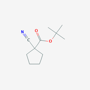 molecular formula C11H17NO2 B13092767 tert-Butyl 1-cyanocyclopentanecarboxylate 