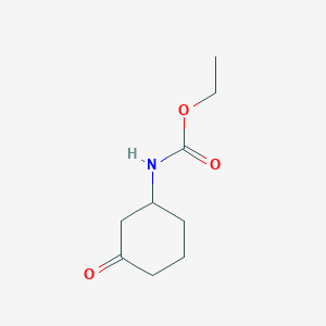 molecular formula C9H15NO3 B13092772 Ethyl (3-oxocyclohexyl)carbamate 