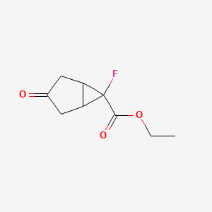 molecular formula C9H11FO3 B13092788 Ethyl 6-fluoro-3-oxobicyclo[3.1.0]hexane-6-carboxylate 