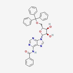 molecular formula C36H31N5O5 B13092808 N-Benzoyl-5'-O-(triphenylmethyl)-Adenosine 